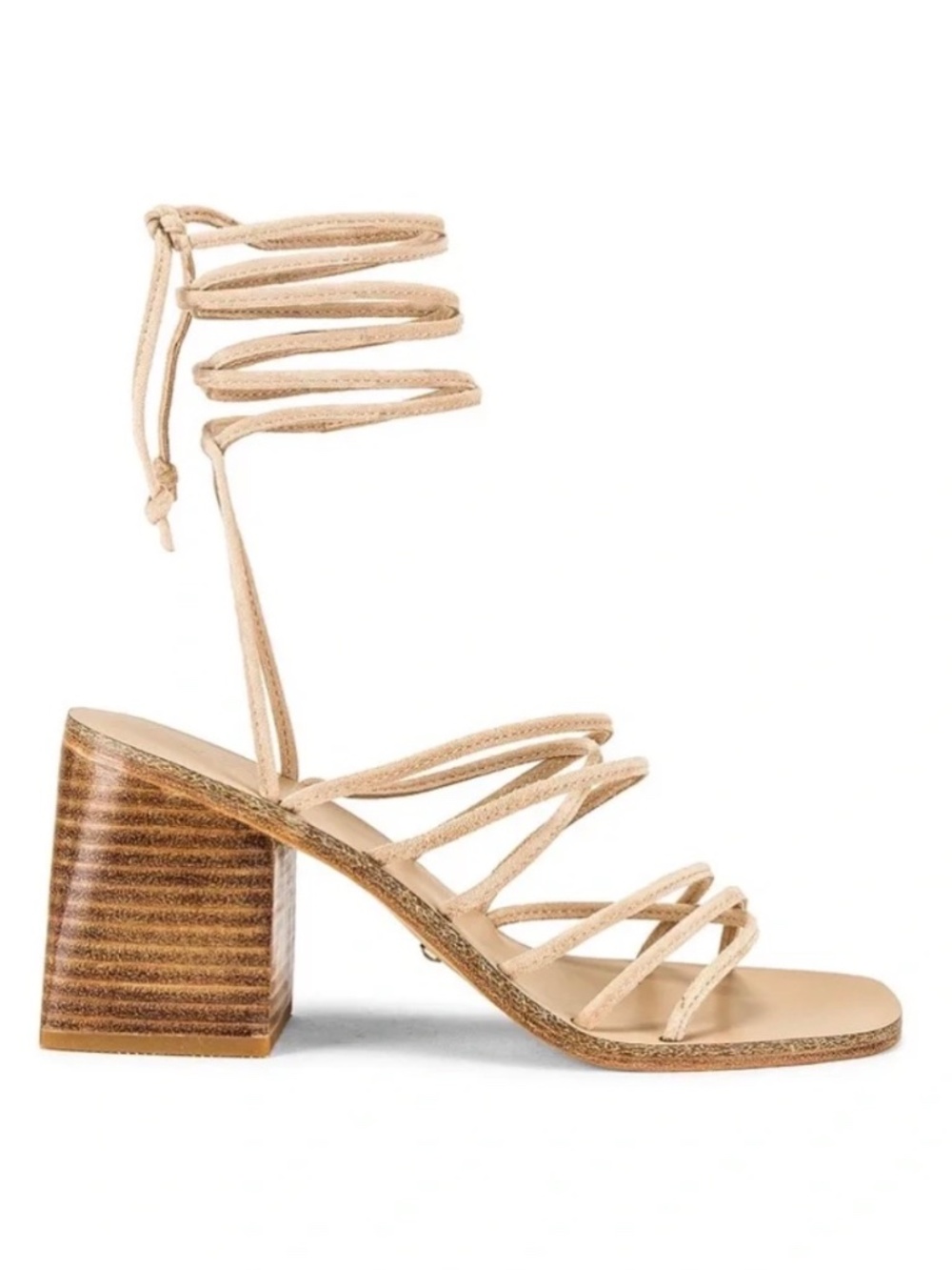 Raye Womens Voyage RevolveHeel Suede Square Toe Wrap Up Ankle Tie Size 9